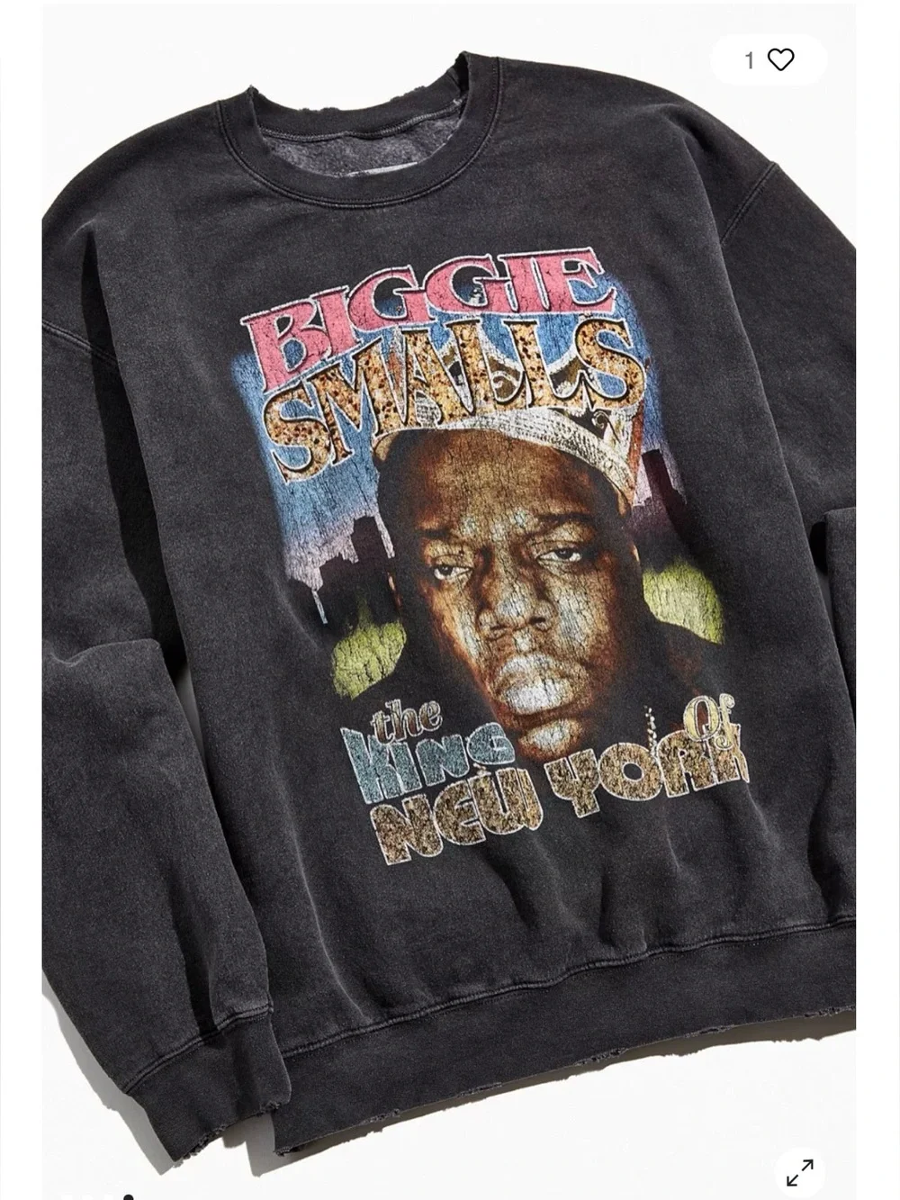 Urban Outfitters Biggie Smalls King of New York Crewneck Sweatshirt M